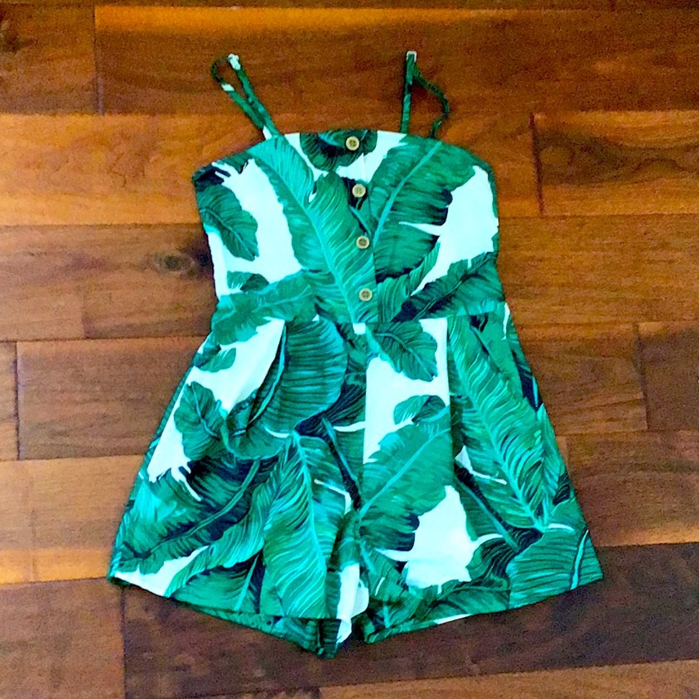 Leaf Print Jumpsuit